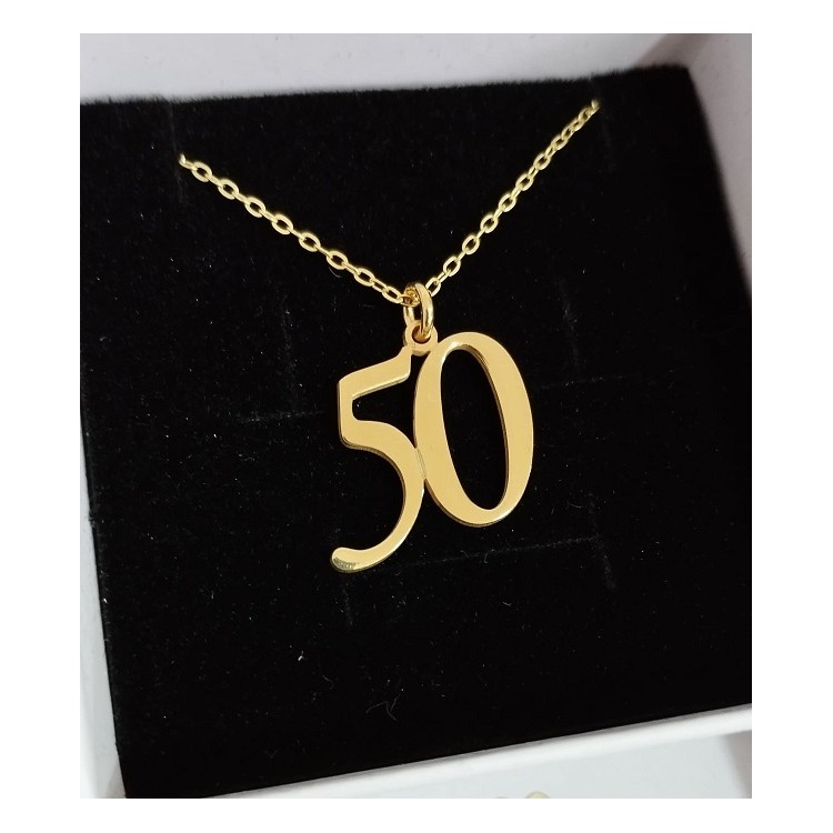Colgantes números personalizados color oro