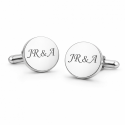 Gemelos personalizados iniciales y logos bodas en acero inoxidable