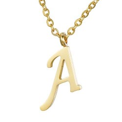 Colgantes de letras plata de ley (cadena incluida)