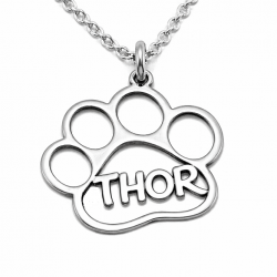 Colgantes huella de mascota personalizada  plata de ley