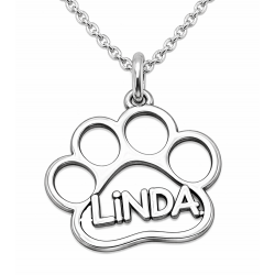 Colgantes huella de mascota personalizada  plata de ley