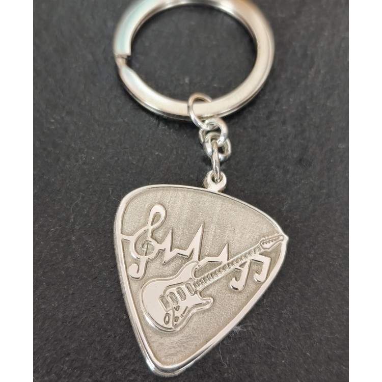 Llaveros pua guitarras plata de ley