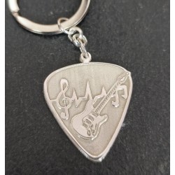 Llaveros pua guitarras plata de ley