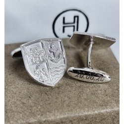 Gemelos Escudos POR ENCARGO en plata de ley