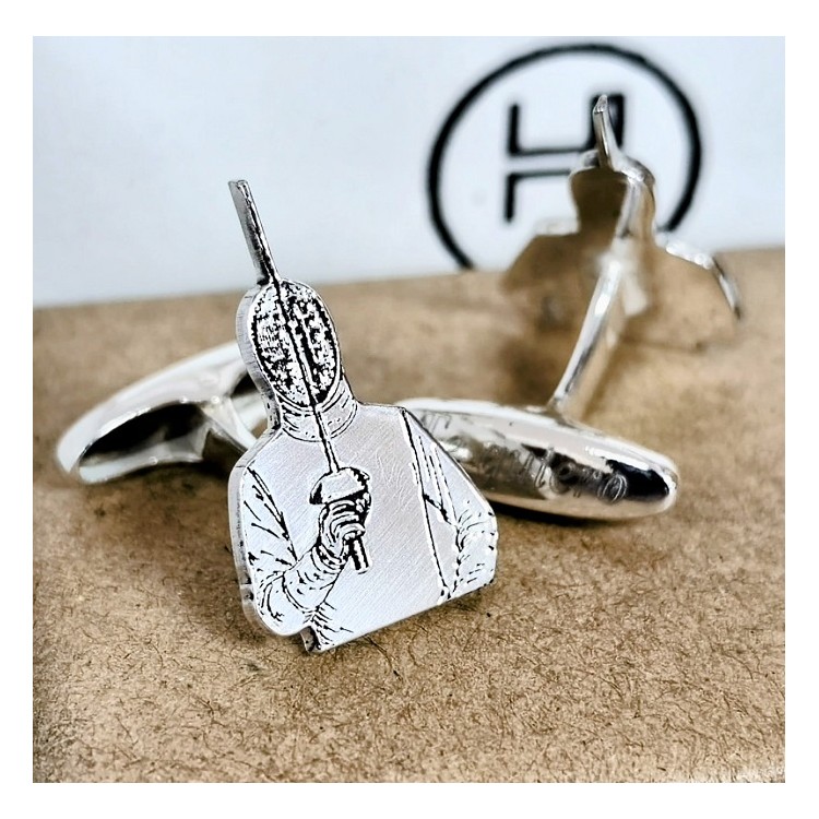 Gemelos Esgrima en plata de ley