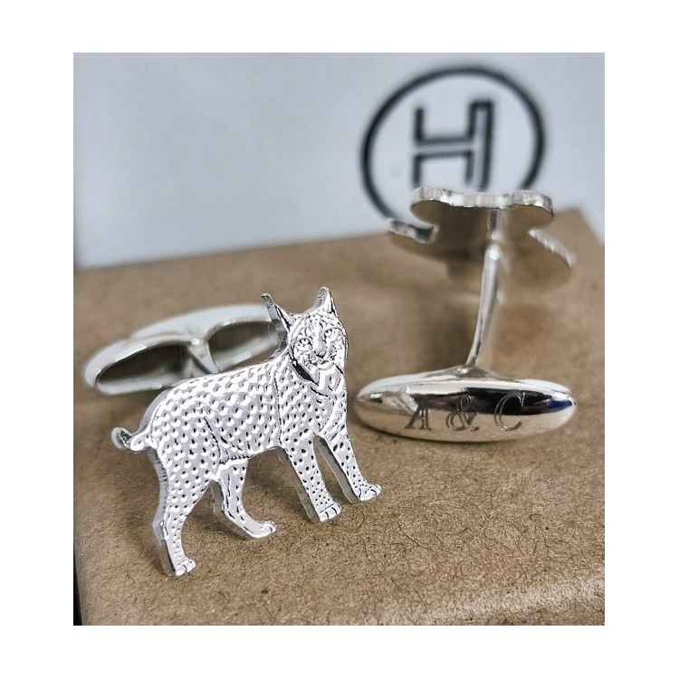 Gemelos lince iberico plata de ley