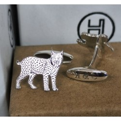 Gemelos lince iberico plata de ley