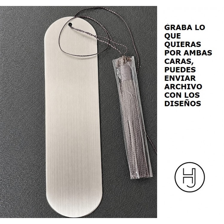 Separador de páginas personalizado  en acero inox.