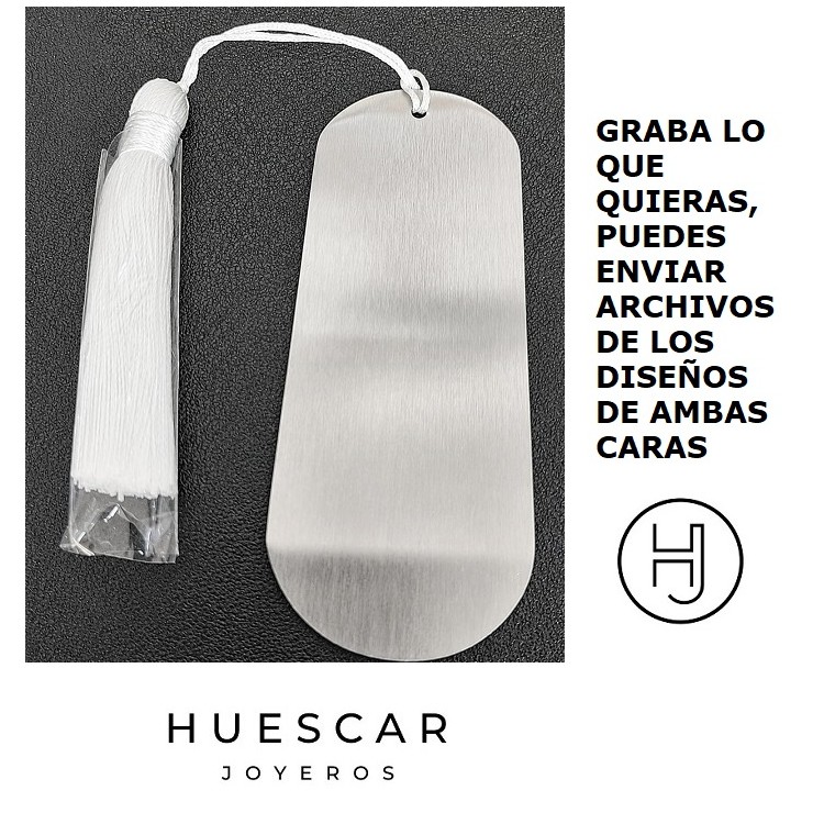 Separador de páginas personalizado  en acero inox.