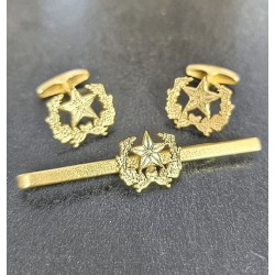 Pisacorbatas de insignias militares y policias plata de ley