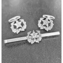 Pisacorbatas de insignias militares y policias plata de ley