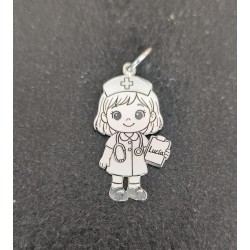 Colgante para enfermera personalizado en libreta