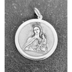 Medallas personalizadas de Virgenes y cristos en relieve plata de ley