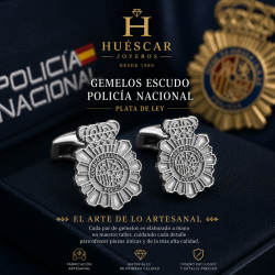Gemelos Policia Nacional plata de ley