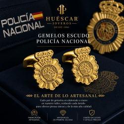 Gemelos Policia Nacional plata de ley