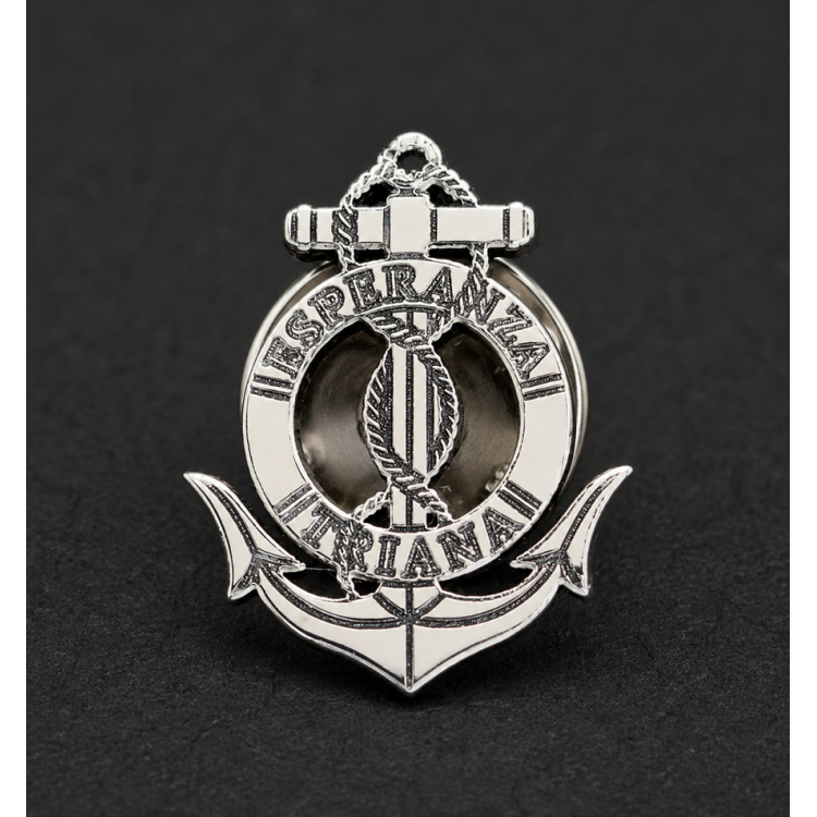 Pin ancla Esperanza de Triana plata de ley