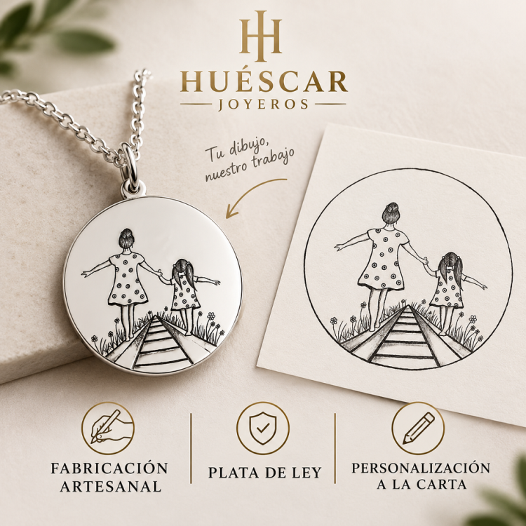 Collar personalizado DIBUJOS  acero inoxidable