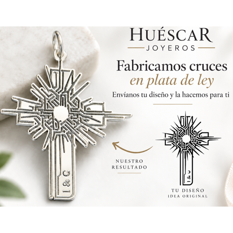 Cruz diseño POR ENCARGO PRESUPUESTO PREVIO plata de ley