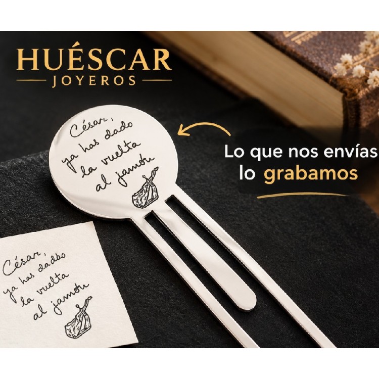 Marcapáginas en plata de ley para grabar ( grande)