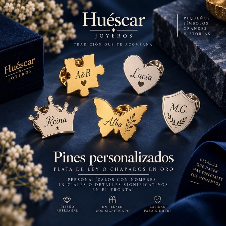 Pin personalizado con la forma que quieras plata de ley