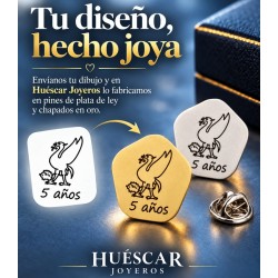 Pins grabados nube plata de ley