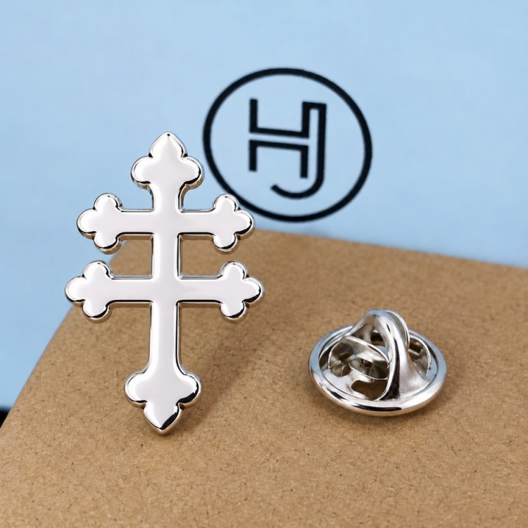 Pin Cruz de Caravaca en plata de ley