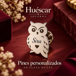 Pines personalizados de animales  plata de ley